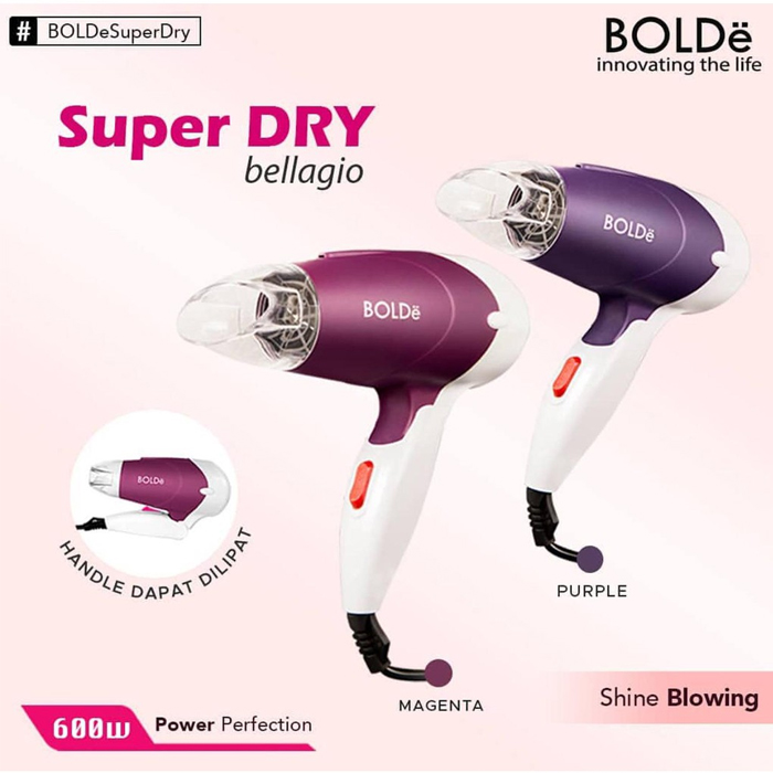 Bolde Hair Dryer Super Dry Bellagio - Magenta